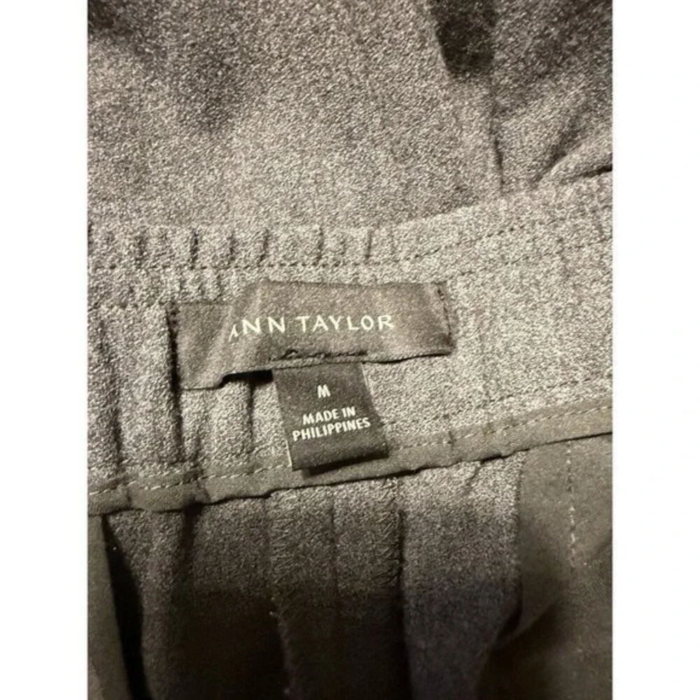 Ann Taylor Grey Tuxedo Stripe Trousers Black Side Stripe Pants M Blokecore 76-15